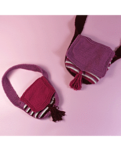 Mini Me Bags Knitting Pattern by Nicola Valiji in WoolBox Imagine Classic DK