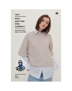 Rico Knitting Pattern Ladies Sweater in Baby Alpaca Silk KIC 1224 81-107cm