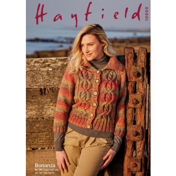 Sirdar Hayfield Bonanza Collared Cardigan  32-34 to 52-54in