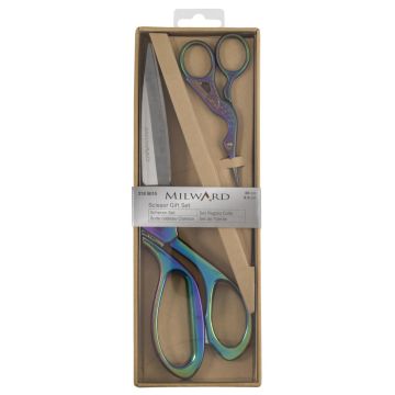 Milward Dressmaking and Embroidery Scissor Gift Set Rainbow 20cm 9.5cm