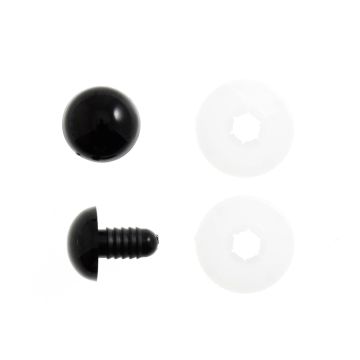 Googly Safety Toy Eyes Black White 15mm