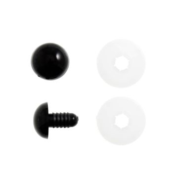 Solid Toy Eyes Black 6mm