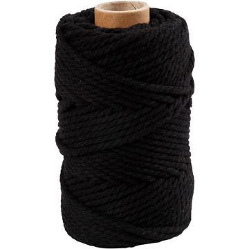 Reel of Macrame Cord Black 4mmx55mx330gms