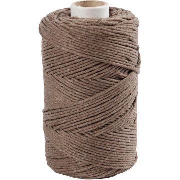 Reel of Macrame Cord Light Brown 2mmx198mx330grms