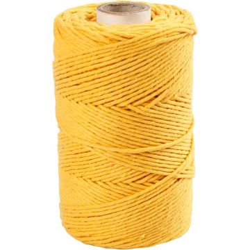 Reel of Macrame Cord Yellow 2mmx198mx330grms