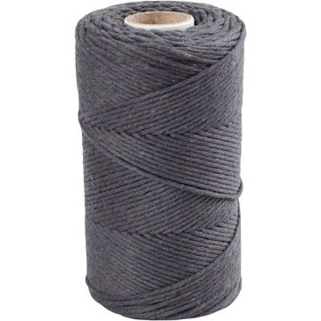 Reel of Macrame Cord Grey 2mmx198mx330grms