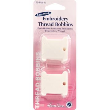 Hemline Embroidery Thread Bobbins Plastic  