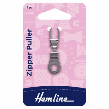 Hemline Zipper Puller Ring Silver 1.5cm