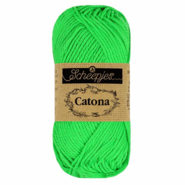 Scheepjes Catona 4 Ply Yarn Neon Green 602 25g