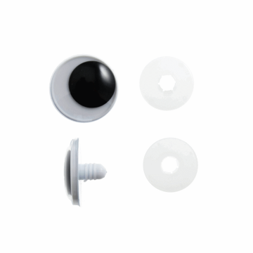 Googly Safety Toy Eyes Black White 25mm