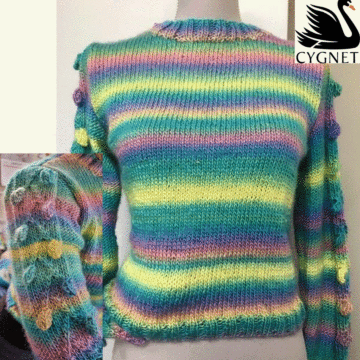 Cygnet Boho Spirit Bobble Sweater CY1700 Knitting Pattern Kit