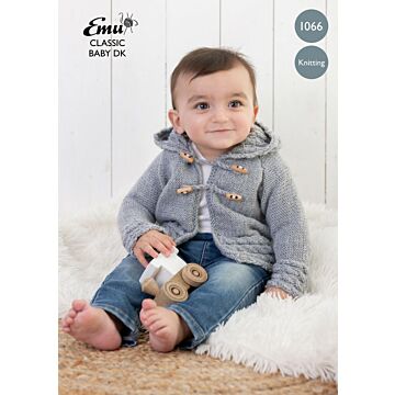 Emu Classic Baby DK Duffle Coat 1066 Knitting Pattern  1 to 4 Years