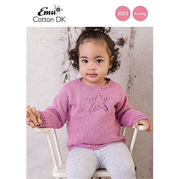 Emu Cotton DK Baby Little Star Jumper 3003 Knitting Pattern PDF  Birth to 4 Years