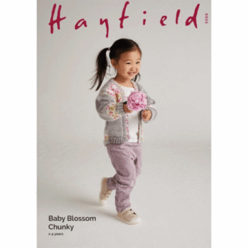 Hayfield Baby Blossom Cardigan 5568 Knitting Pattern Kit