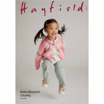 Hayfield Baby Blossom Chunky Garland Cardigan 5572 Knitting Pattern Kit
