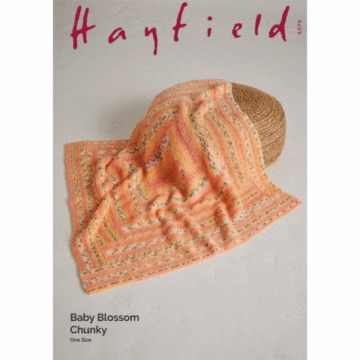 Hayfield Baby Blossom Blanket 5574 Knitting Pattern Kit