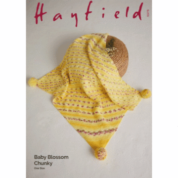 Hayfield Baby Blossom Blanket 5575 Knitting Pattern Kit