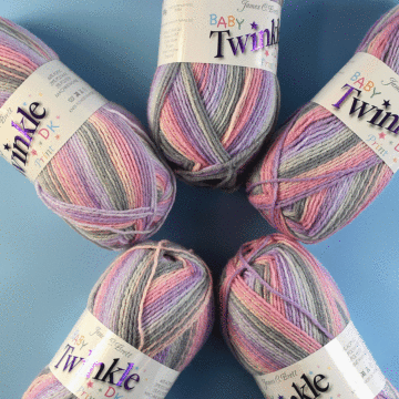 James C. Brett Baby Twinkle Prints DK Value Pack - 5 x 100g Balls