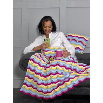 James C Brett Second Chance DK Crochet Blanket Cushion Pattern JB789 Various