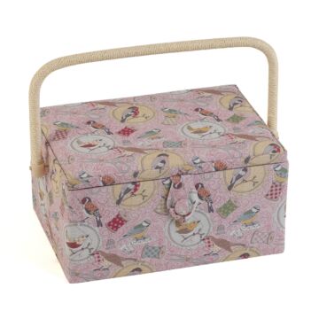 Sewing Box Birds On Bobbin Multi 18.5cm x 25.5cm x 14.5cm