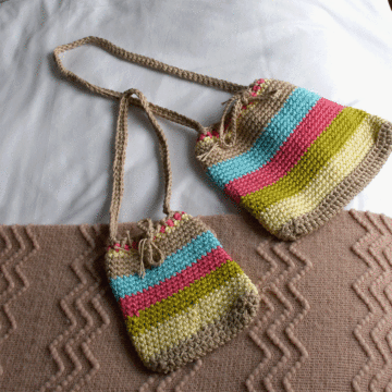 Little Me Bags Crochet Pattern by Emma Munn in Sirdar Happy Cotton DK