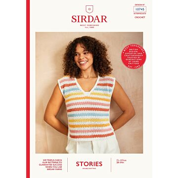 Sirdar Stories DK Soft Skyline Top 10745 Crochet Pattern Download