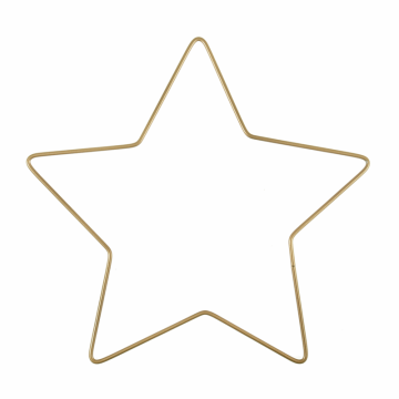 Wire Star Craft Frame Gold 20cm